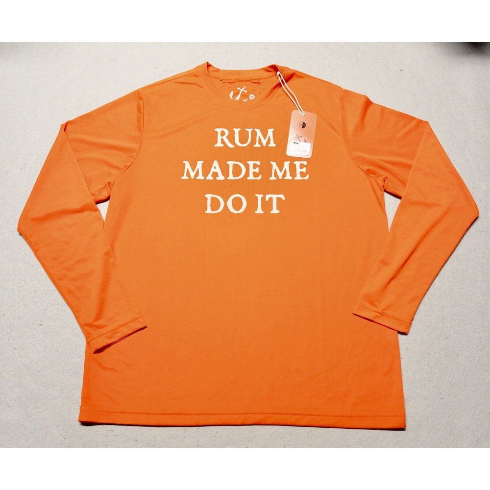 NWT HiHo UPF50+ Rum Made Me Do It Sun Tech‎ Shirt Mens Medium MSRP $54